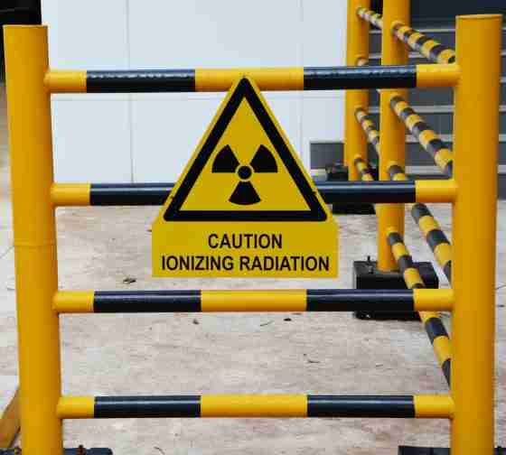 Ionizing radiation not in electric garden fences.