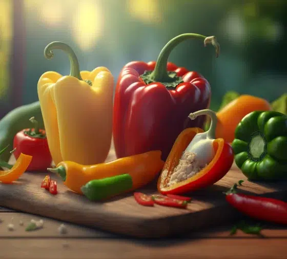 beautiful results of bell pepper growing stages