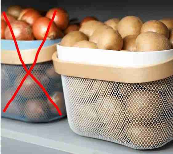 store potatoes away from onions